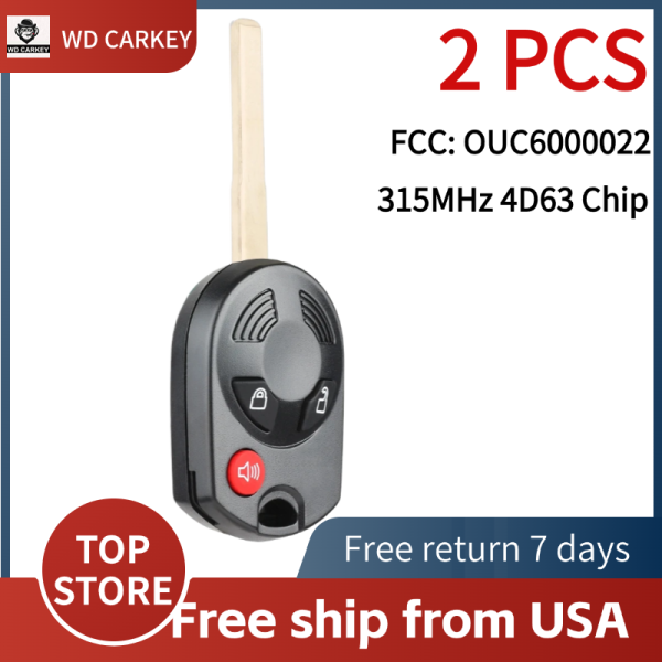 Ford 2+1 Buttons 315MHz 4D63 Chip FCC: OUC6000022